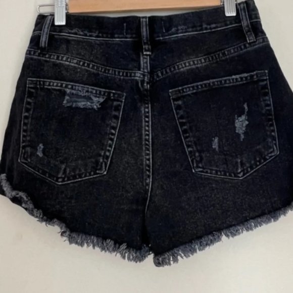 Free People Lasso black button denim shorts - Picture 3 of 3